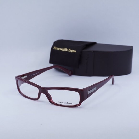 🕶️ New Ermenegildo Zegna VZ3536 09M8 Eyeglasses - Burgundy Frame - Picture 10 of 10